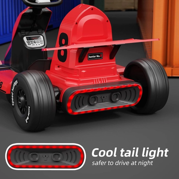 XJD Electric Go Kart for Kids – Red 12V
