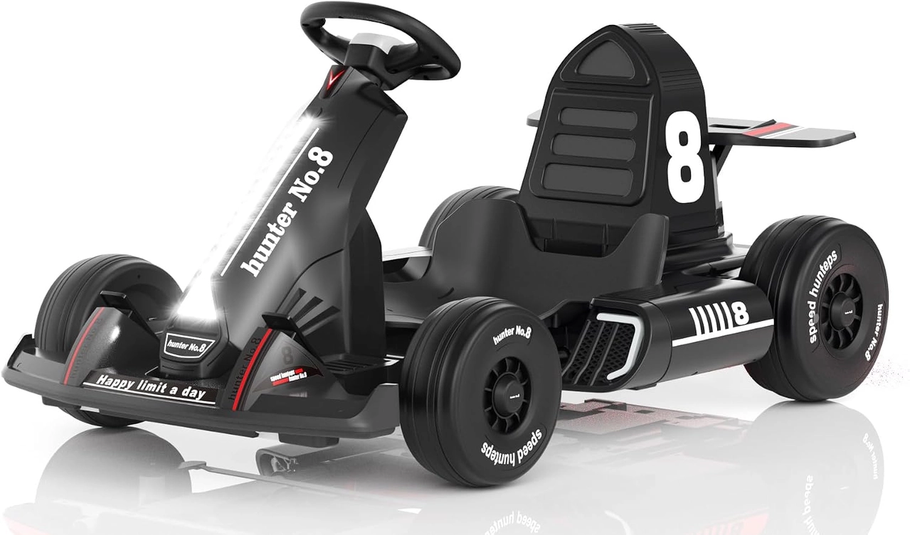 XJD Black 12V Kids Go Kart