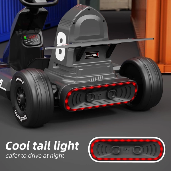 XJD Electric Go Kart for Kids – Black 12V