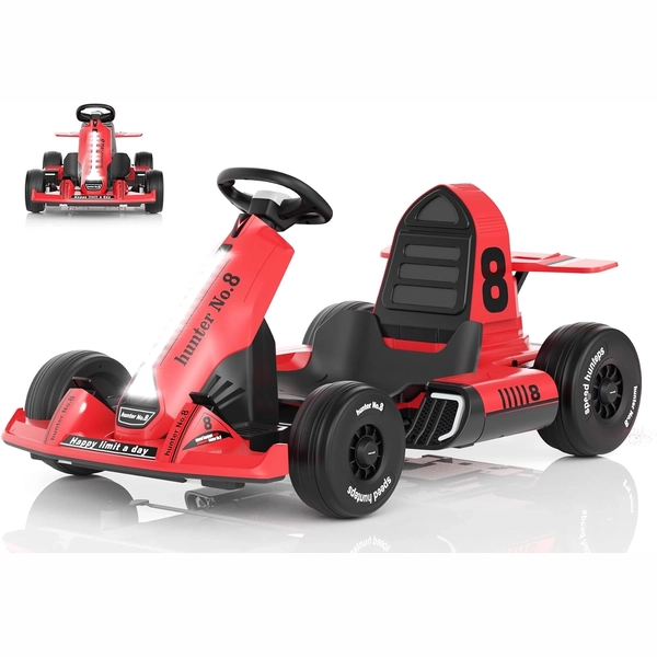 XJD Electric Go Kart for Kids – Red 24V
